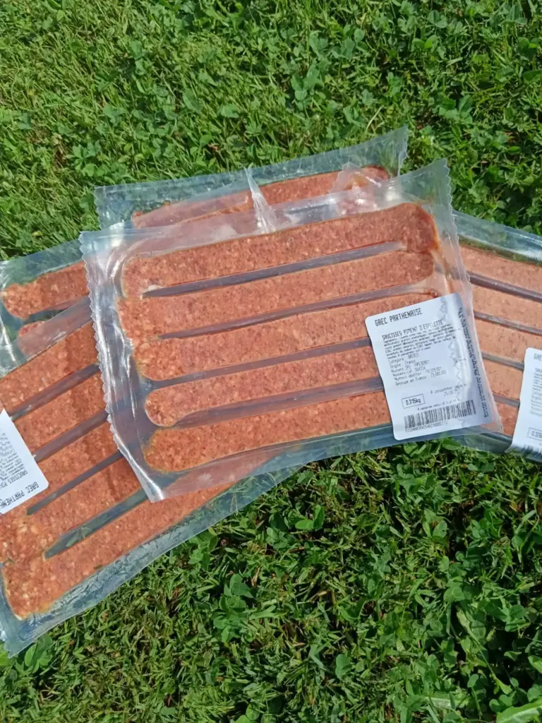 Saucisses de brebis - Piment d'Espelette